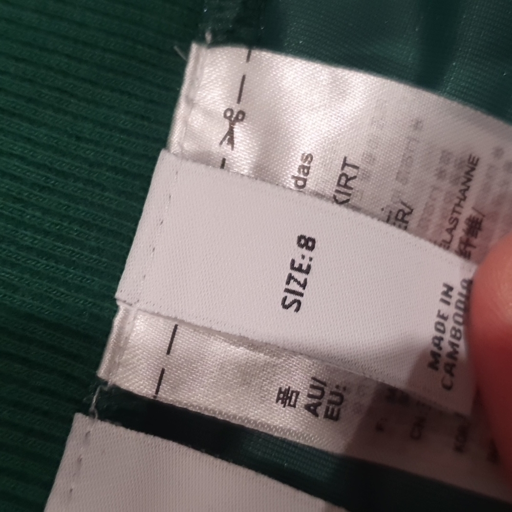 Adidas Green Size 8 Velvet Feel Skirt - Picture 6 of 7